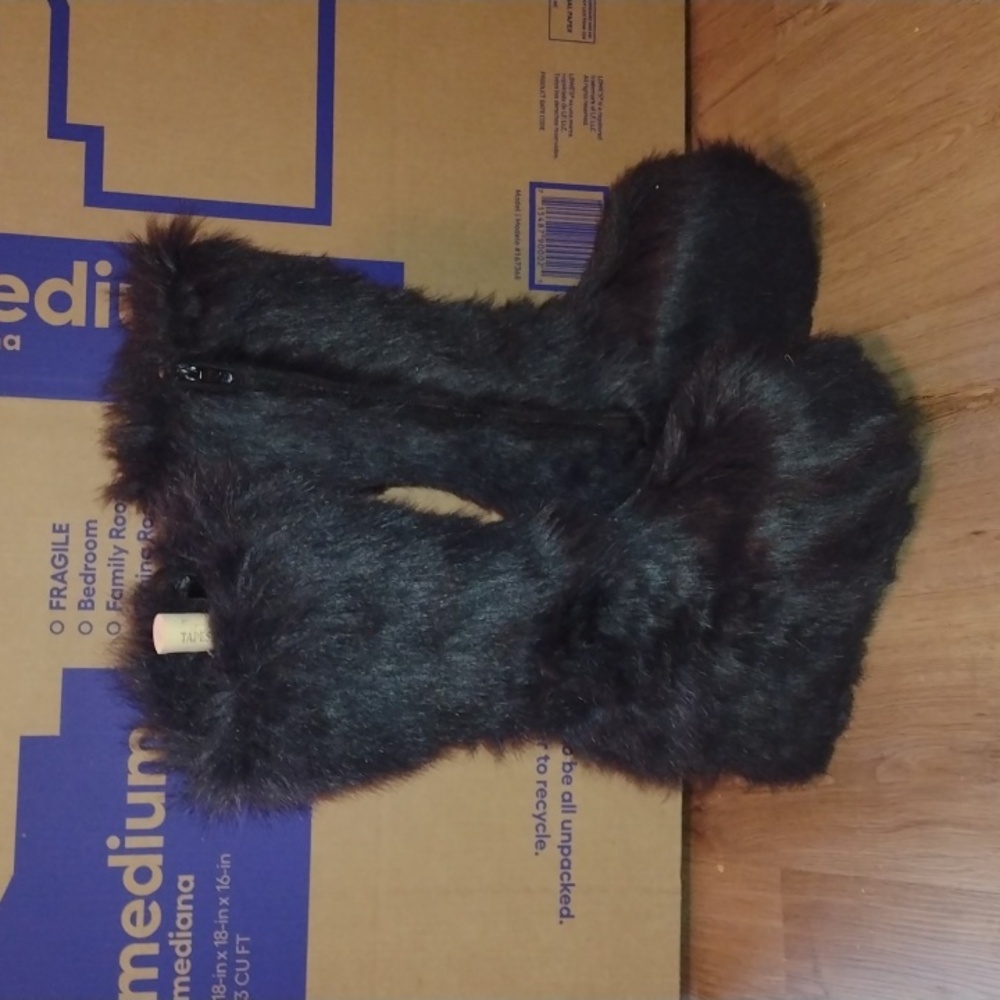 Rave ready fuzzy platform boots